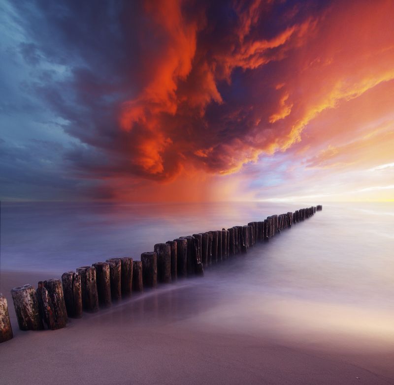 Lithuania, sky, sea, clouds, sand, beach *photo preview