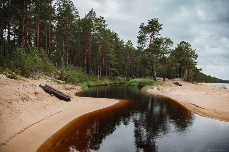 Карелия, Онега, Россия, пейзаж, река Торфяная река у Онеги, Карелияphoto preview