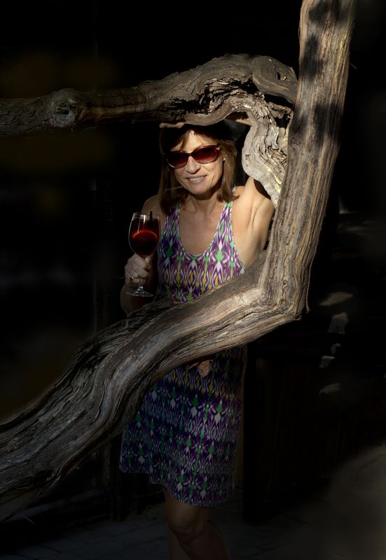 wine, grape With a glass of winephoto preview