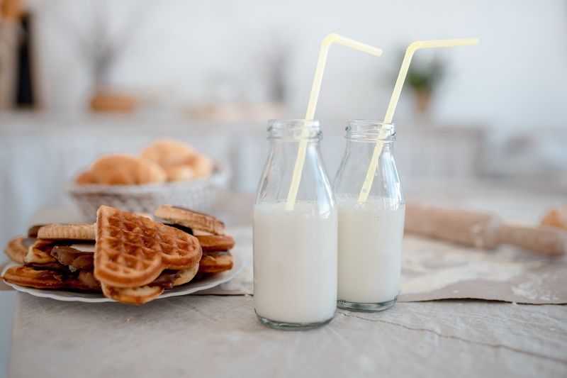 семья, готовка, тесто, щенок, любовь, дружба Семейное утроphoto preview