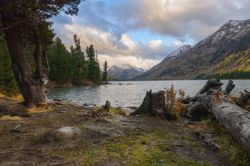 алтай, осень, озеро, горы Среднее Мультинское озероphoto preview