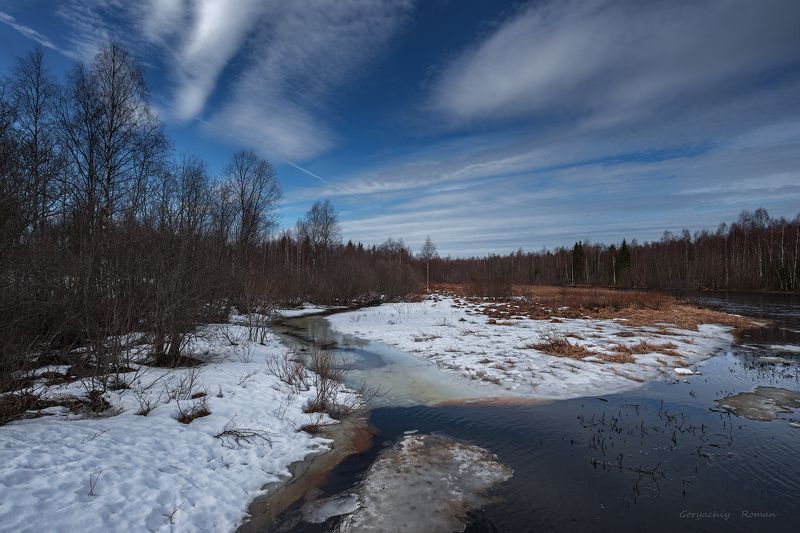 великий двор, весна, вологодчина, кема, север Весенняя Кема.photo preview