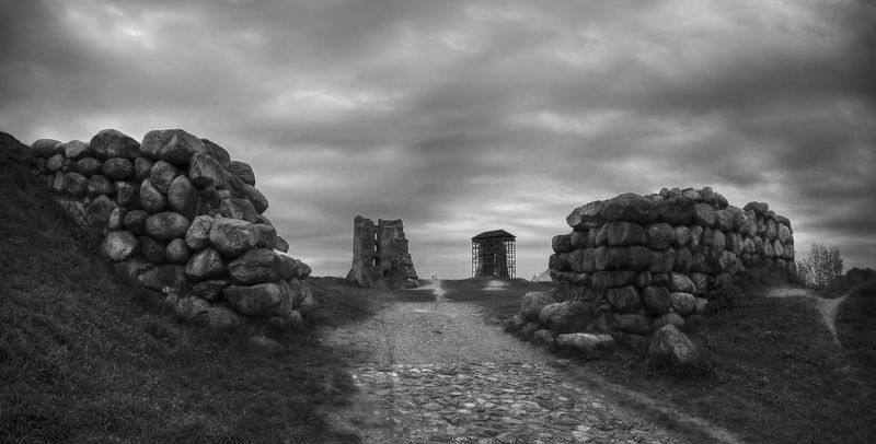 новогрудок, руины, вал, стена, камни, дорога | Новогрудок |photo preview