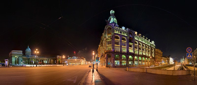 спб, казанский мост, невский проспект, канал грибоедова, дом книги, дом зингера СПб. Казанский мост. Перекрёсток Невского проспекта и канала Грибоедова. Дом Книги (дом Зингера)photo preview