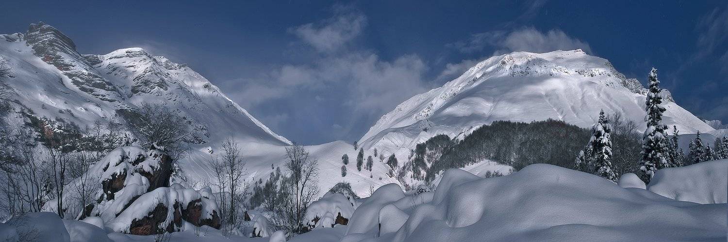 По дороге к перевалу***. Автор: ФЁДОР горы, кавказ, зима, перевал, лаго-наки,, ФЁДОР