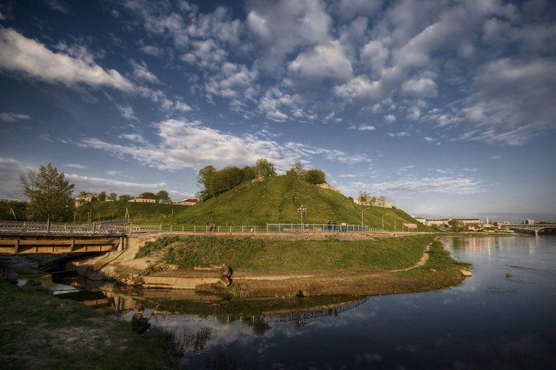 гродно, замковая, гора, неман, мост, рыбак | Сердце Гродно |photo preview