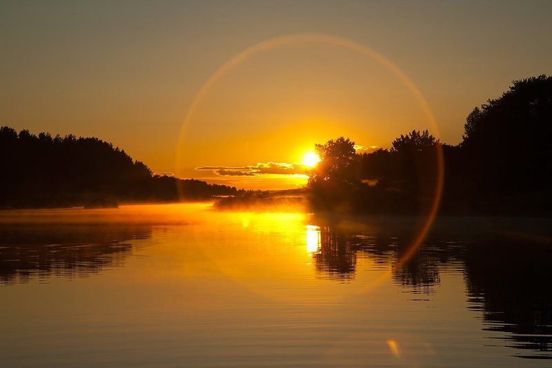 молога, тверская, область, река, закат, солнце, небо, вода Мологаphoto preview