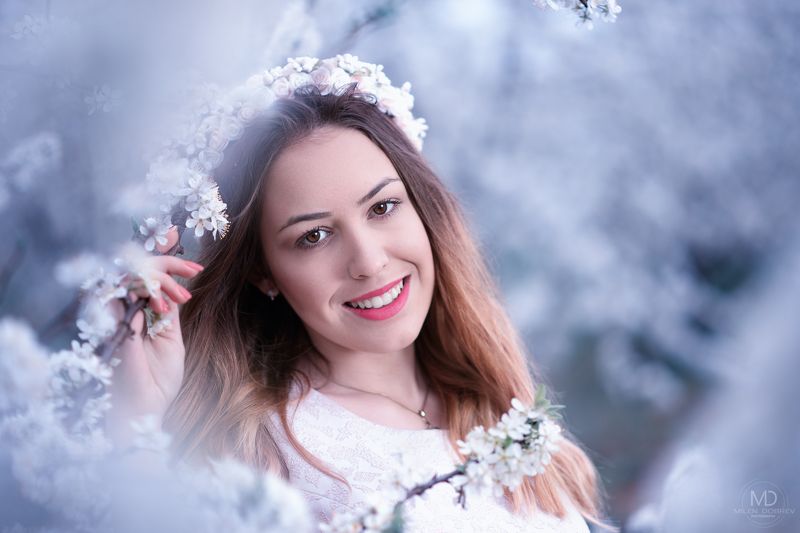 portrait, spring, blossom, beauty, girl, ***photo preview