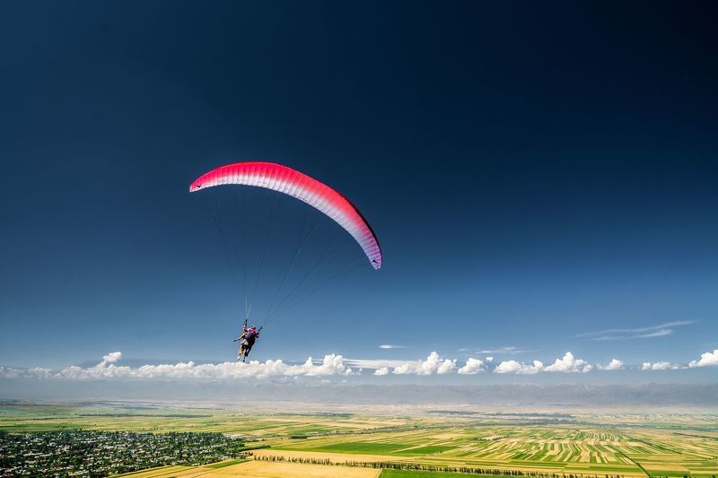 горы, природа, пейзаж, лето, озеро, параплан, туризм, полет Путешествиеphoto preview