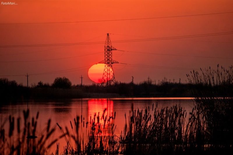 пейзаж,вечер,закат,природа, На закате.photo preview