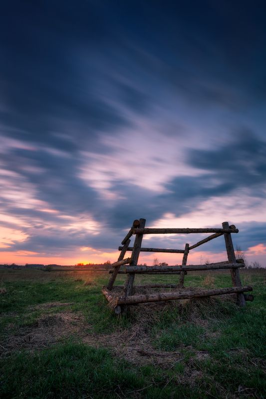 sky clouds long exposure Poland Podlasie spring mood Summer spring in Podlasie...photo preview