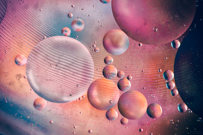 макро, вода, масло, абстракция, macro, water, oil, abstraction \