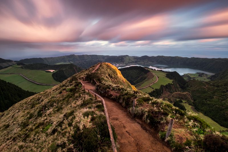 acores, landscape, sunset, portugal, high, view, volcano, island, mountain, Acoresphoto preview