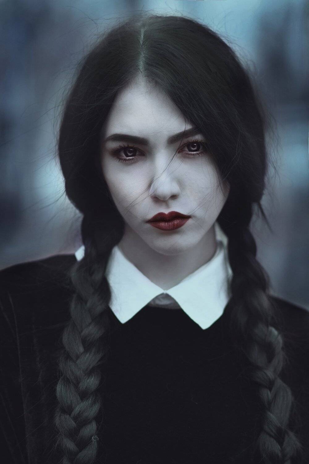 the addams family, wednesday addams, portrait, girl, Инсомина Лиана