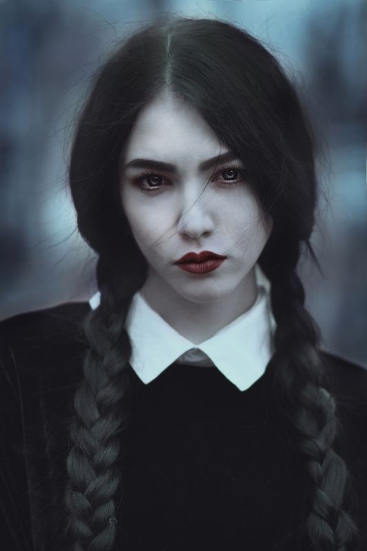 the addams family, wednesday addams, portrait, girl Wednesday Addamsphoto preview
