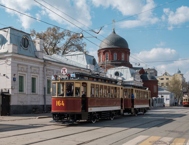 парад трамваев,трамвай,москва,город,транспорт,рельсы,городской,архитектура,техника,электрический,конка,праздник,ретро Парад трамваев в Москвеphoto preview