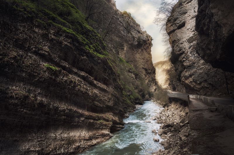 природа, пейзаж, трэвел, река, горы, ущелье Чегем фото превью