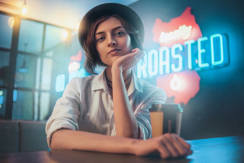 jay lay, neon, неон, портрет, девушка, модель Neon Girlphoto preview