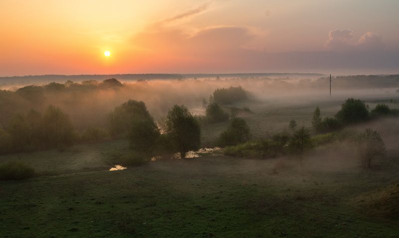 брянск, десна, хотылево, утро, рассвет, май,туман,алексей платонов Рассвет на Деснеphoto preview