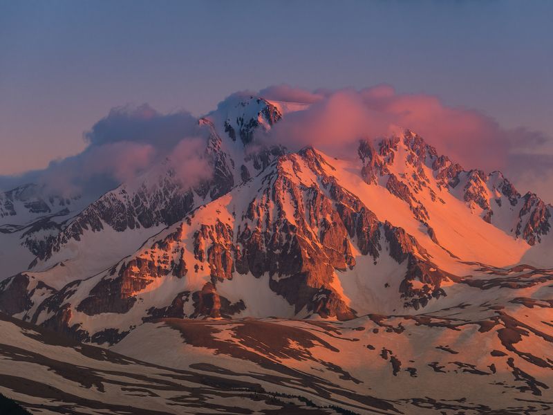 горы, кавказ, оштен, май, 2018, природа, закат ЕГО ВЕЛИЧЕСТВО ОШТЕНphoto preview