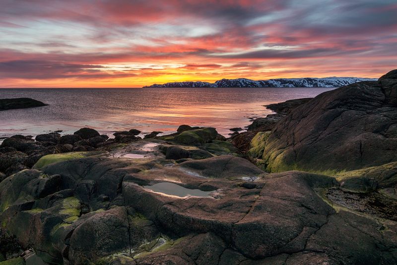 море териберка солнце Рассветphoto preview