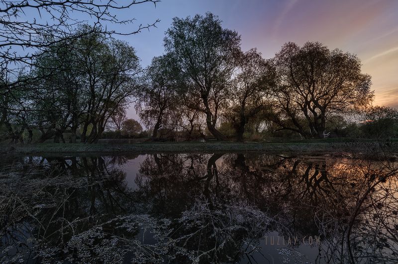 кубань, апрель, кубанские закаты, разлив, таманский полуостров, темрюк Вот такой вот закат над Кубанским разливомphoto preview
