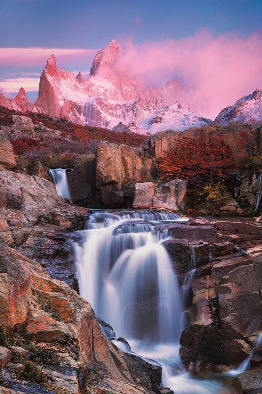 Mount Fitz Roy at sunrise, El Chalten. Patagonia. Argentina; Head in the Clouds. Langtang. Nepal; Golden music of the Garonne. Gateway Viguerie. Toulouse; Watercolor of rain. North Berwick. Scotland; Autumn in Los Glaciares National Park; White summer nigphoto preview