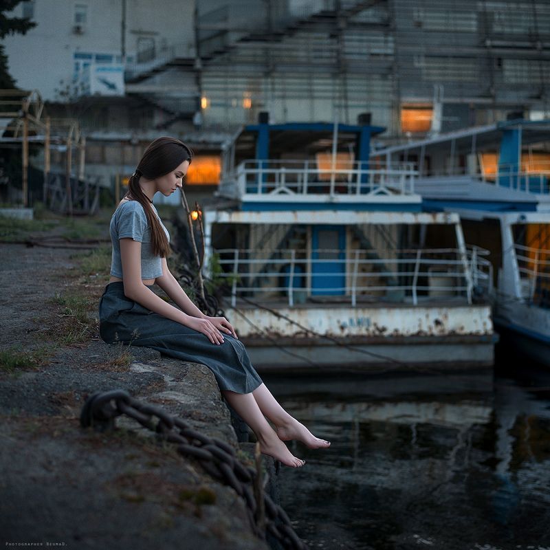 portrait, beauty, beautiful, model, girl, pretty, color, eyes, art, photo, nikon, conceptual, 50mm, dantar90, begmad, портрет, глаза, красивая, взгляд Вечер в рыбацком посёлкеphoto preview