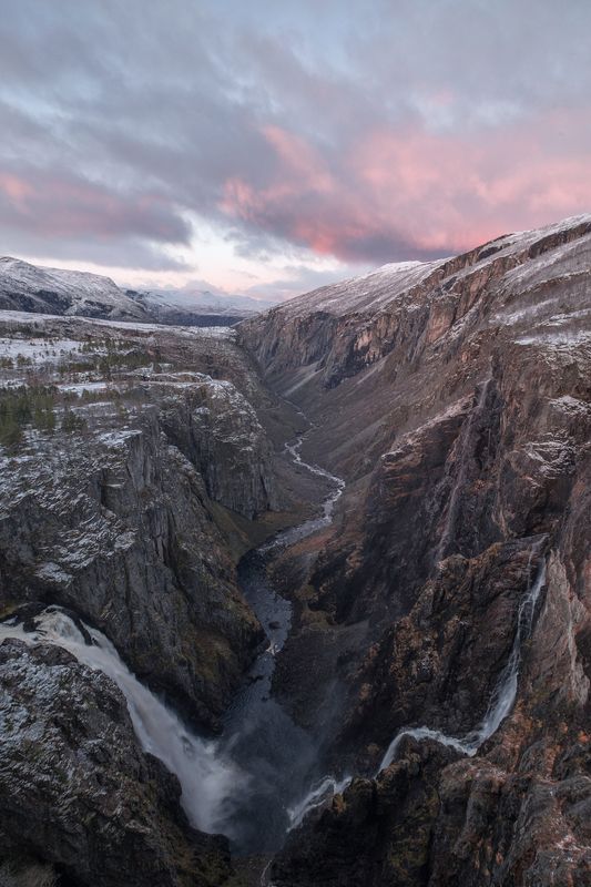 canyon,norway,winter,waterfall,sunrise,rock,strem Canyon2photo preview