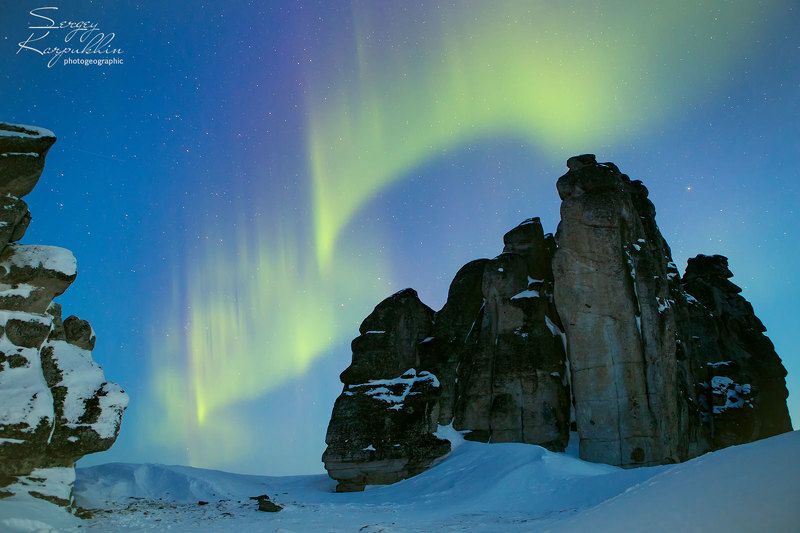 якутия, улахан-сис, северное сияние Высокое напряжениеphoto preview