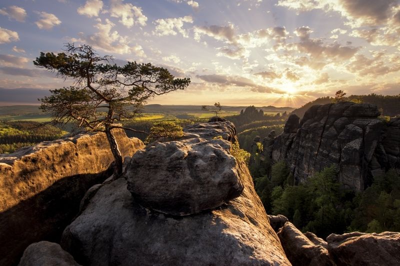 saxon switzerland, spring, rocks, elbe, Saxon Switzerland spring..photo preview