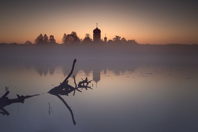 Введенское, рассвет, озеро, туман Рассвет в Введенскомphoto preview