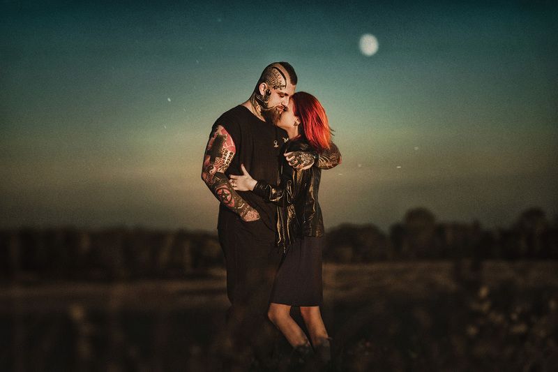 lovestory, портрет, пара, закат photo preview