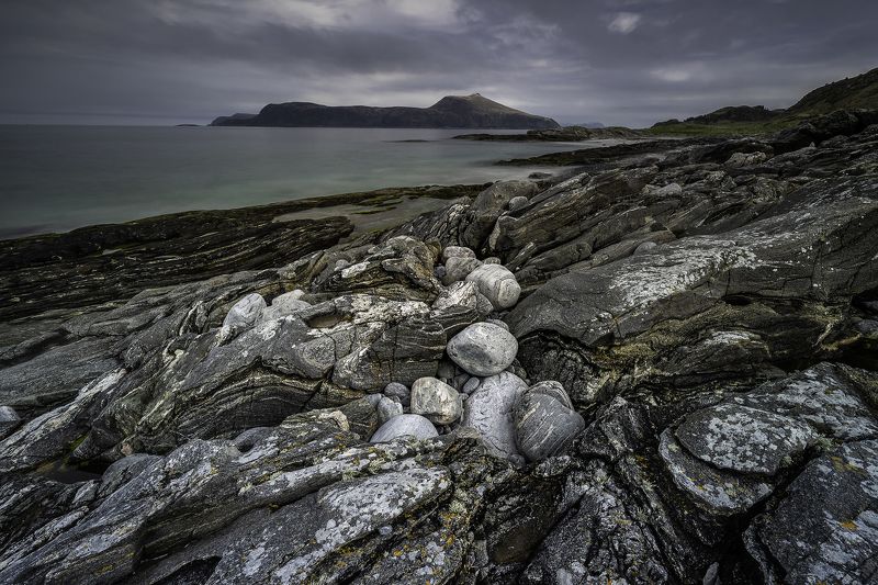 stones, rocks, beach, norway, landscape, colours, forms, structures On the beachphoto preview