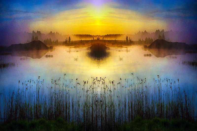 утро, туман, природа утроphoto preview