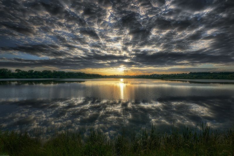 #пейзаж #весна #подмосковье #чехов #красиво #природа #закат #вечер / Подмосковные вечера /photo preview