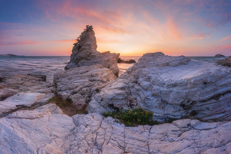 пейзаж море италия утро рассвет Italian morningphoto preview