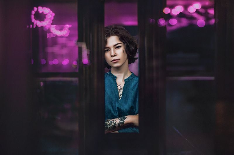 jay lay, neon, неон, портрет, девушка, модель Silentphoto preview