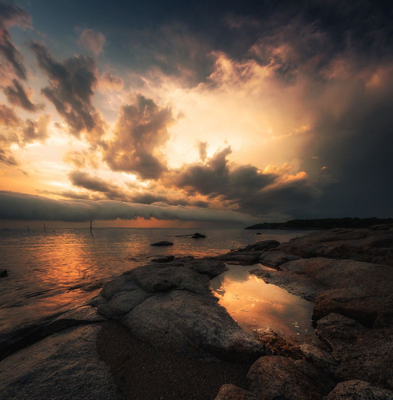 nature,sea, landscape, storm, cloud,sunset, water Storm is comingphoto preview