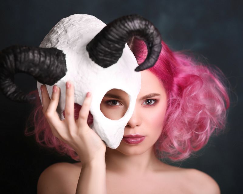 девушка модель портрет art beauty бьюти Skull Lady Mariaphoto preview