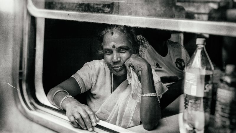 дорога, поезд, шри-ланка, позинг, взгляд в окне Позинг)photo preview