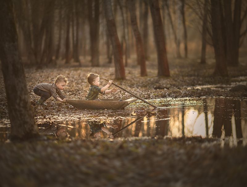 детство, природа, красота, озеро, приключения, свет, солнце В поисках приключений 2photo preview