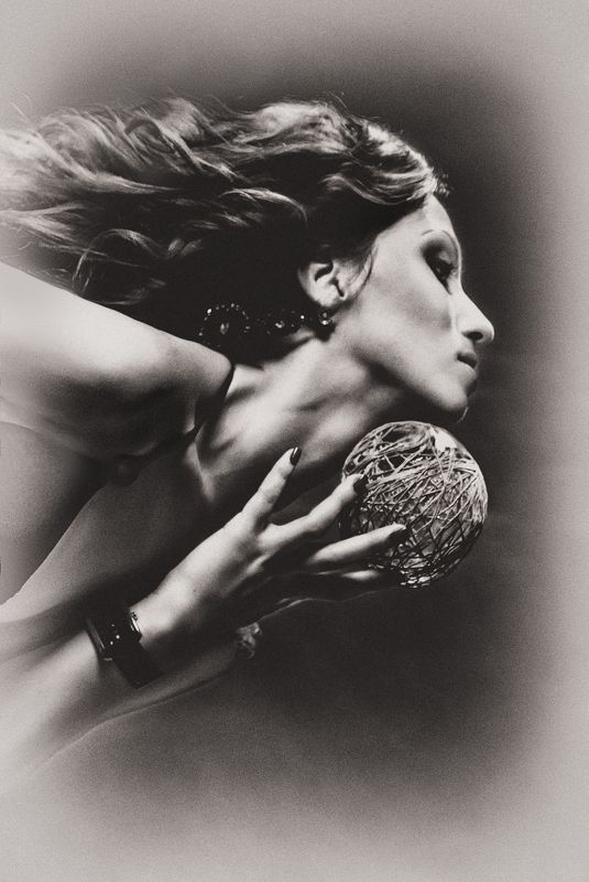 портрет, модель, сепия photo preview