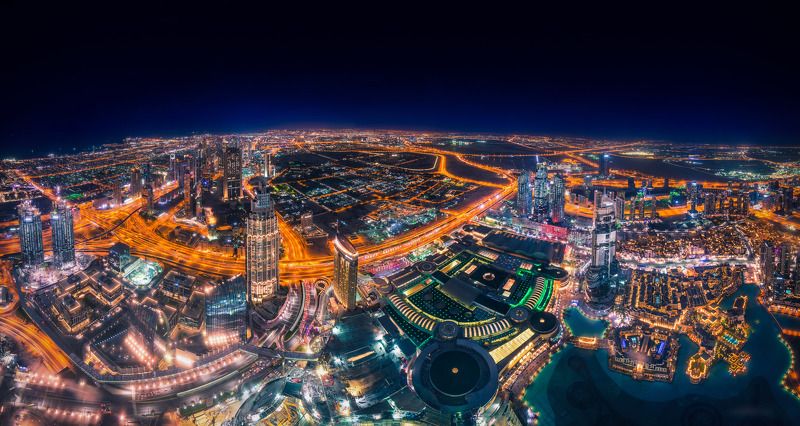 дубай, оаэ, эмираты, город, архитектура, небоскребы, ночь, dubai, uae, cityscape, architecture Ночной Дубайphoto preview