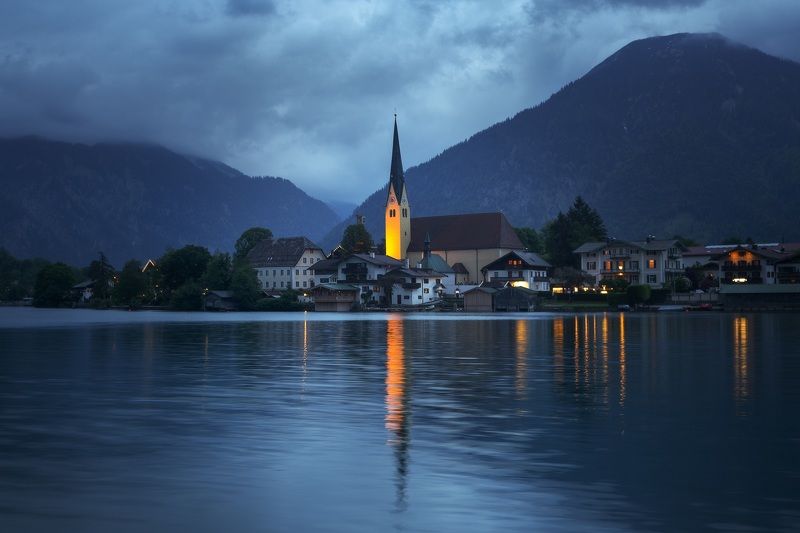 Озеро, Германия, Тегернзее, вечер Озеро Тегернзее. Германия. photo preview