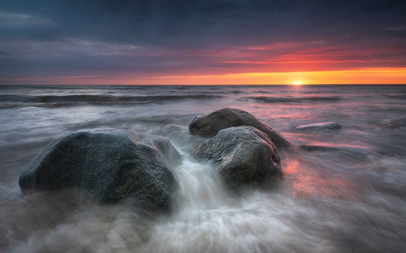 шторм пейзаж закат море латвия рига Штормphoto preview