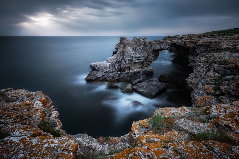 sunrise,sea, water, outdoor, cloud, dark, nature, rock,  sky, dramatic Dark sunrisephoto preview
