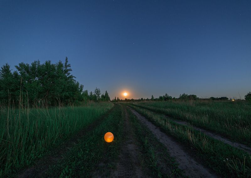 пейзаж, луна, рассвет На закате луныphoto preview