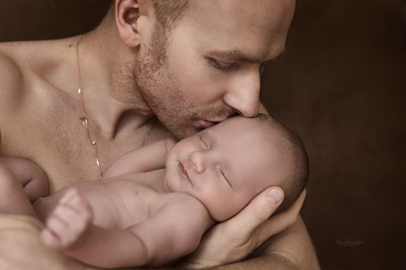 newborn, maternity, dad, child, baby dad and son - first days togetherphoto preview