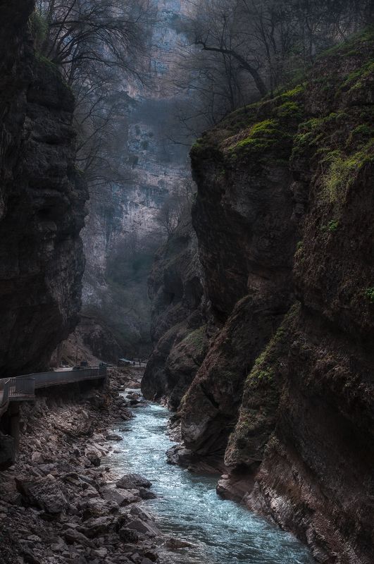 горы, пейзаж, природа, кавказ, ущелье, река, Чегемское Ущелье фото превью